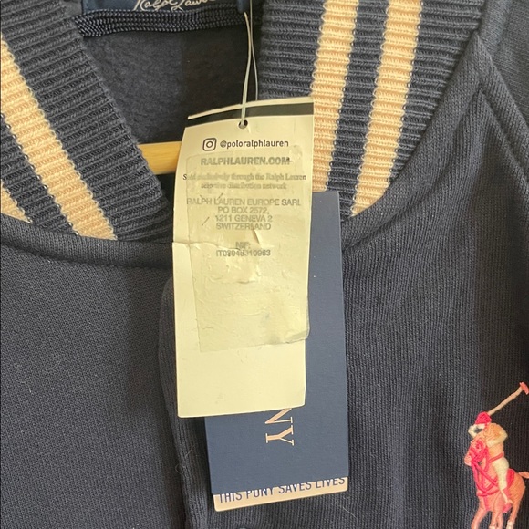 NEW Ralph Lauren Pink Pony Fleece Baseball Jacket - Picture 8 of 13